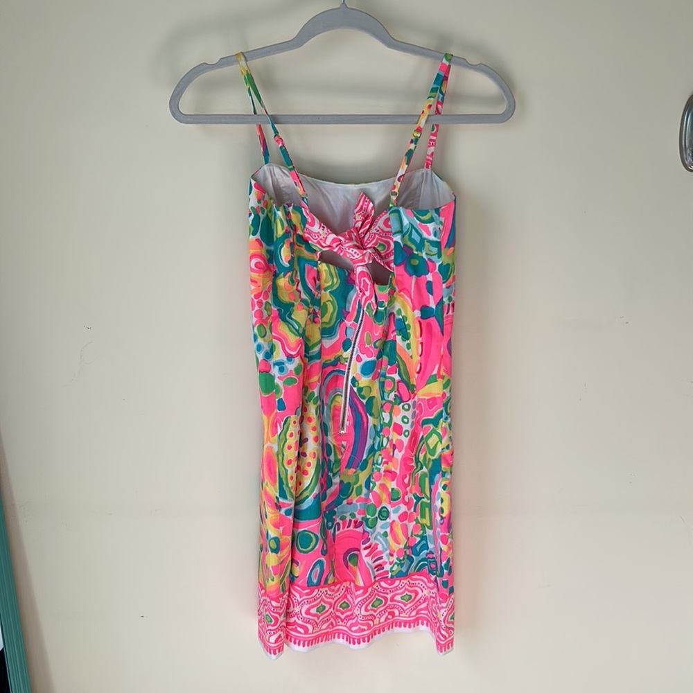 Lilly Pulitzer Shelli Stretch Shift Come Out Of Your Shell Tie-Back Dress - Picture 4 of 8